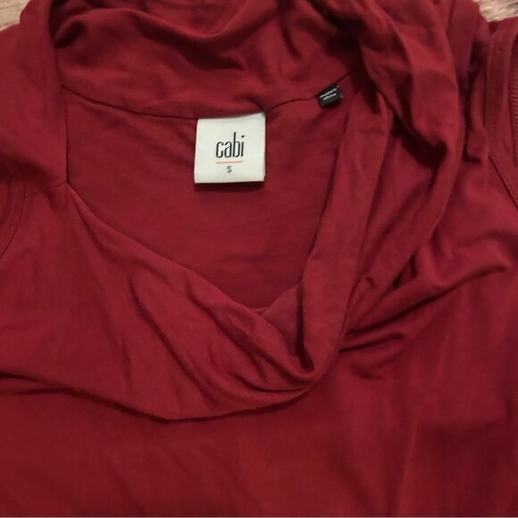 CAbi Red sleeveless draped tank top size small - Picture 5 of 5